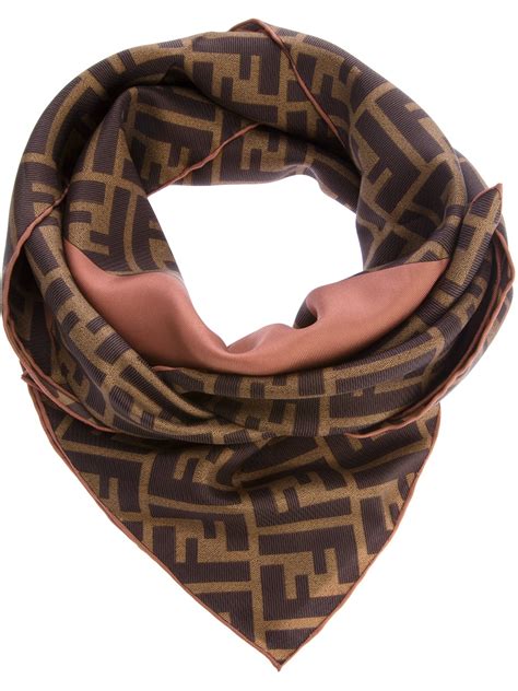 fendi print scarf|fendi scarf with fur trim.